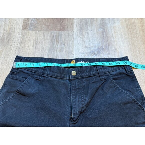 Carhartt Mens Black Straight Fit Work‎ Pants 33x32 Durable Cotton - Picture 4 of 6